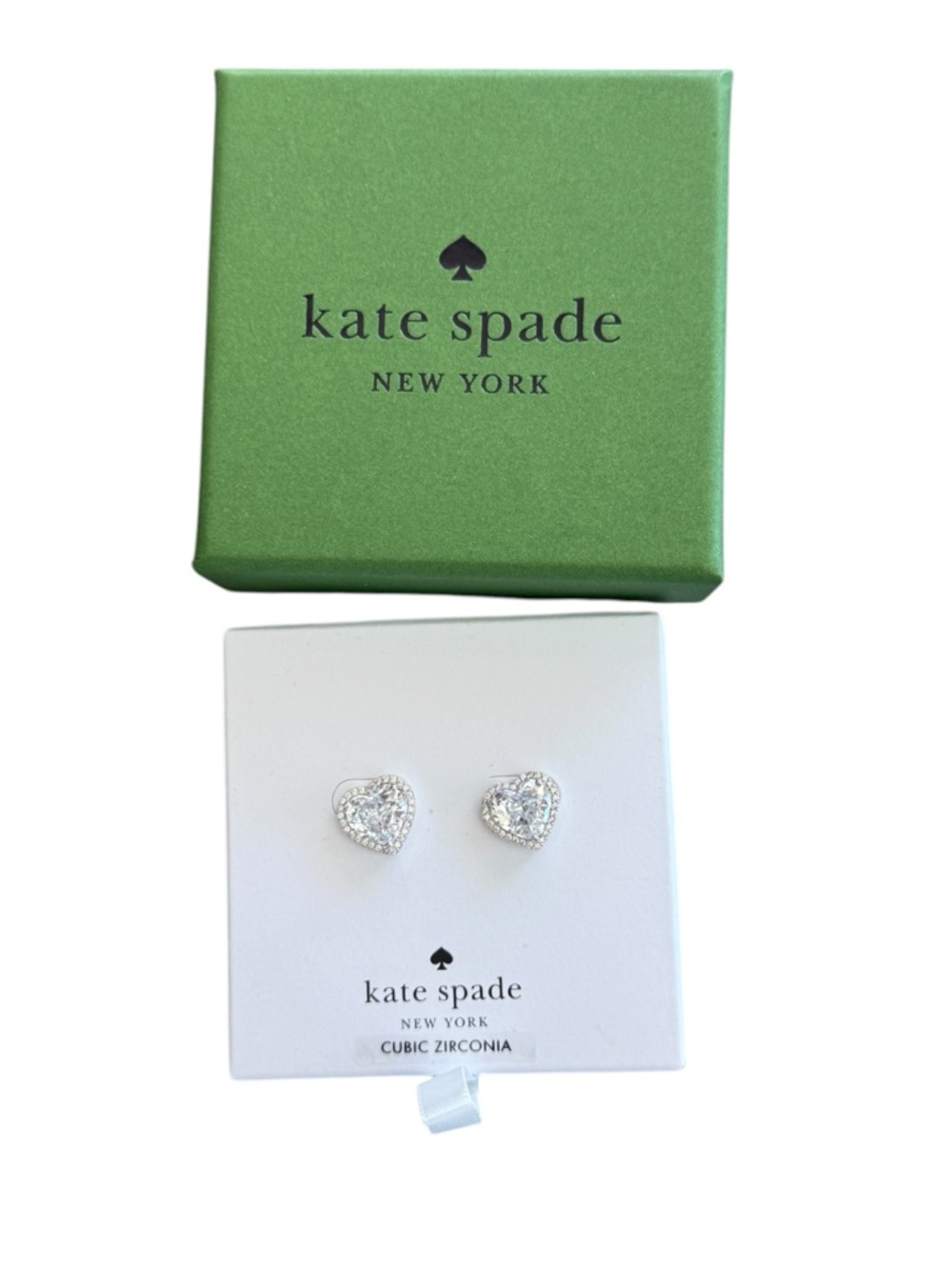 Kate Spade pave halo heart earrings new in box - Picture 2 of 7
